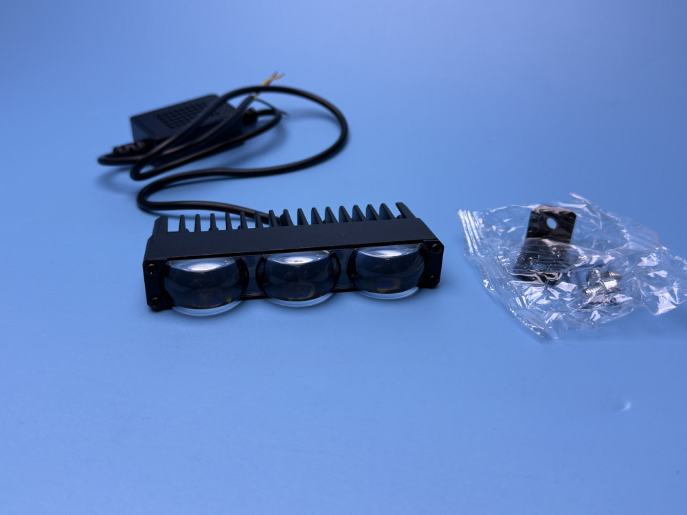 Фара рабочего света LED однорядная 100 мм SPOT — 6 диодов с линзой (Белый + Желтый свет), четкая СТГ Харьков - изображение 3