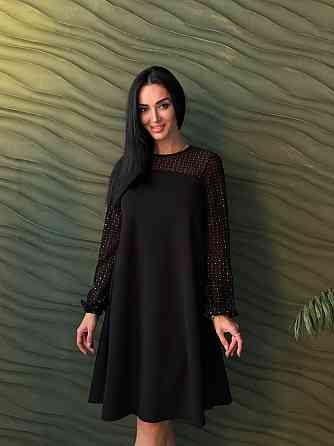 Вечірня сукня з прозорими рукавами Sofira 46-48, Чорний Київ