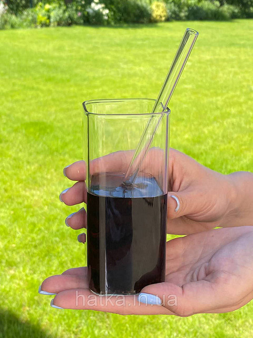 Склянка стильний скляний "Квадратна" 370 мл прозорий для дому та ресторану 102-555 Київ - фото 5