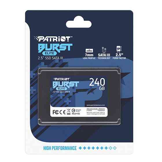 Накопичувач SSD 240 GB Patriot Burst Elite 2.5" SATAIII TLC (PBE240GS25SSDR) 2.5" Харків