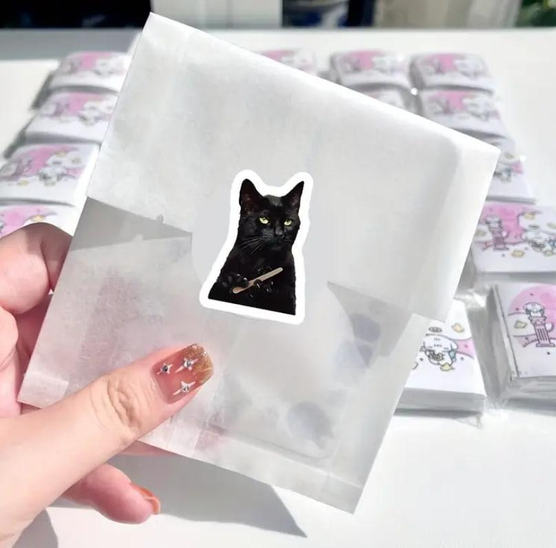 Стикеры с котами. Водонепроницаемые виниловые эстетические наклейки, набор 500 штук. Киев - изображение 3