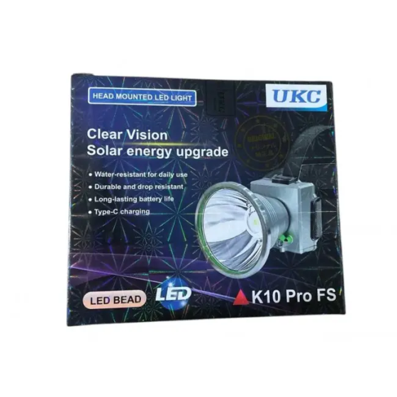 Налобний ліхтар UKC K10 Pro FS LED акумуляторний Type-C, потужний, для роботи та туризму Одеса