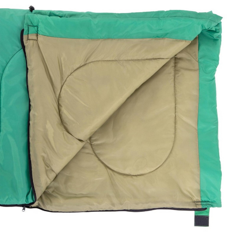 Спальный мешок одеяло с подголовником 220г/м2, 190х74см, t от +6 до +22 зеленый Киев - изображение 3