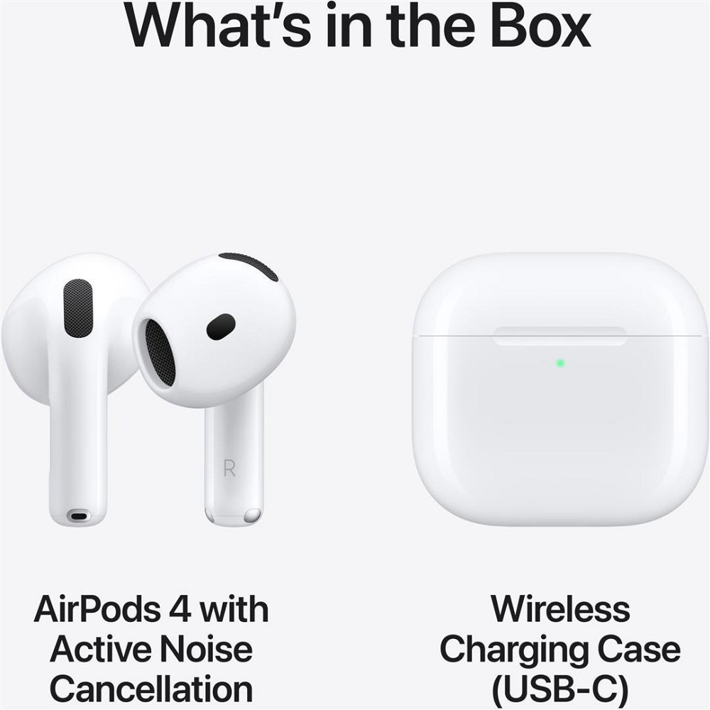 Bluetooth-гарнітура Apple AirPods 4 with Active Noise Cancellation White (MXP93ZE/A) ( 25401 ) Харьков - изображение 9