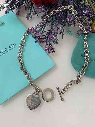 Сердце подвеска цепь на шею Тиффани Tiffany / мешочек Тиффани Одесса
