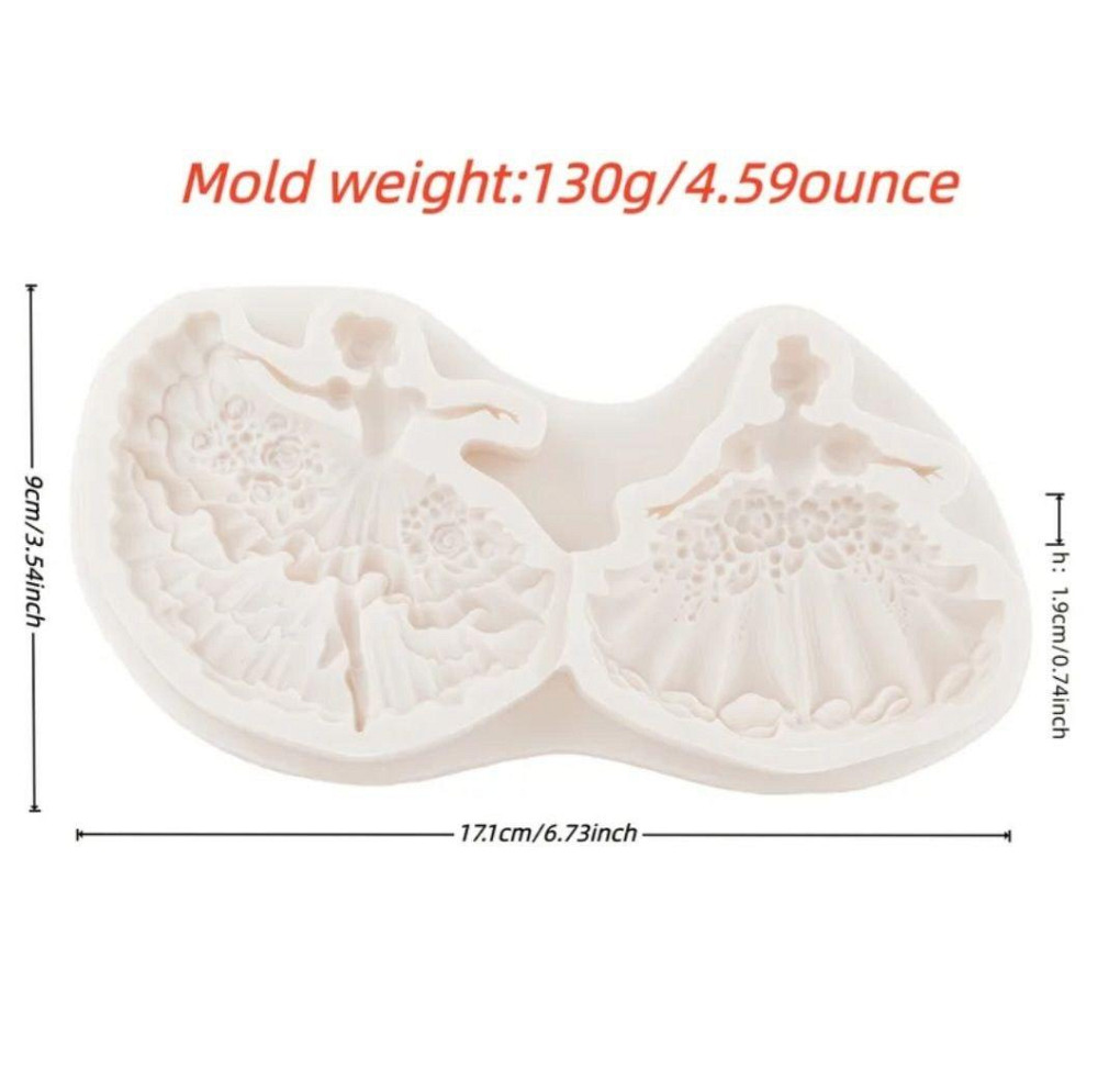 Силиконовый молд Балерина 171 наа 90 мм серый Киев - изображение 2