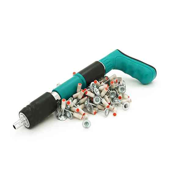 Цвяхозабивний пістолет + 100 цвяхів YT-35790 / Пістолет будівельно-монтажний / Пістолет цвяхозабивний Київ