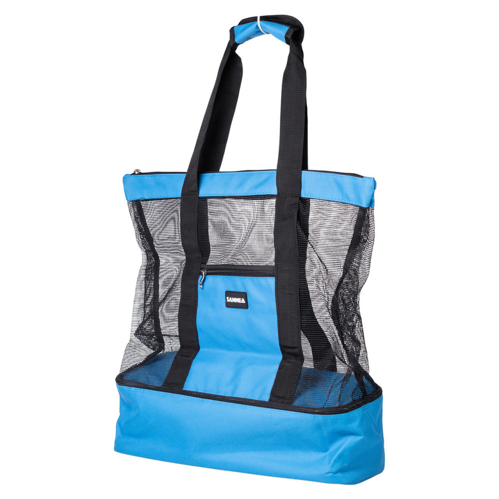 Пляжна сумка холодильник,термосумка на 2 відділення для природи та пікніка 47×15×48 (см) Блакитний HP-14-25BL Київ - фото 12