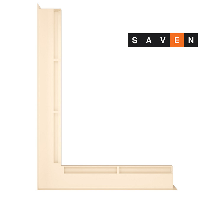 Вентиляційна решітка для каміна кутова ліва SAVEN Loft Angle 60х600х800 кремова Львів - фото 3