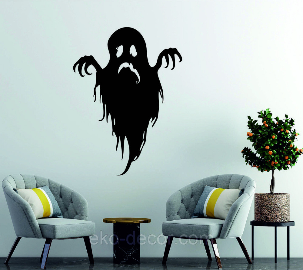 Декоративне настінне Панно «Привид», Декор на стіну 70*51 см, Чорний Київ - фото 2