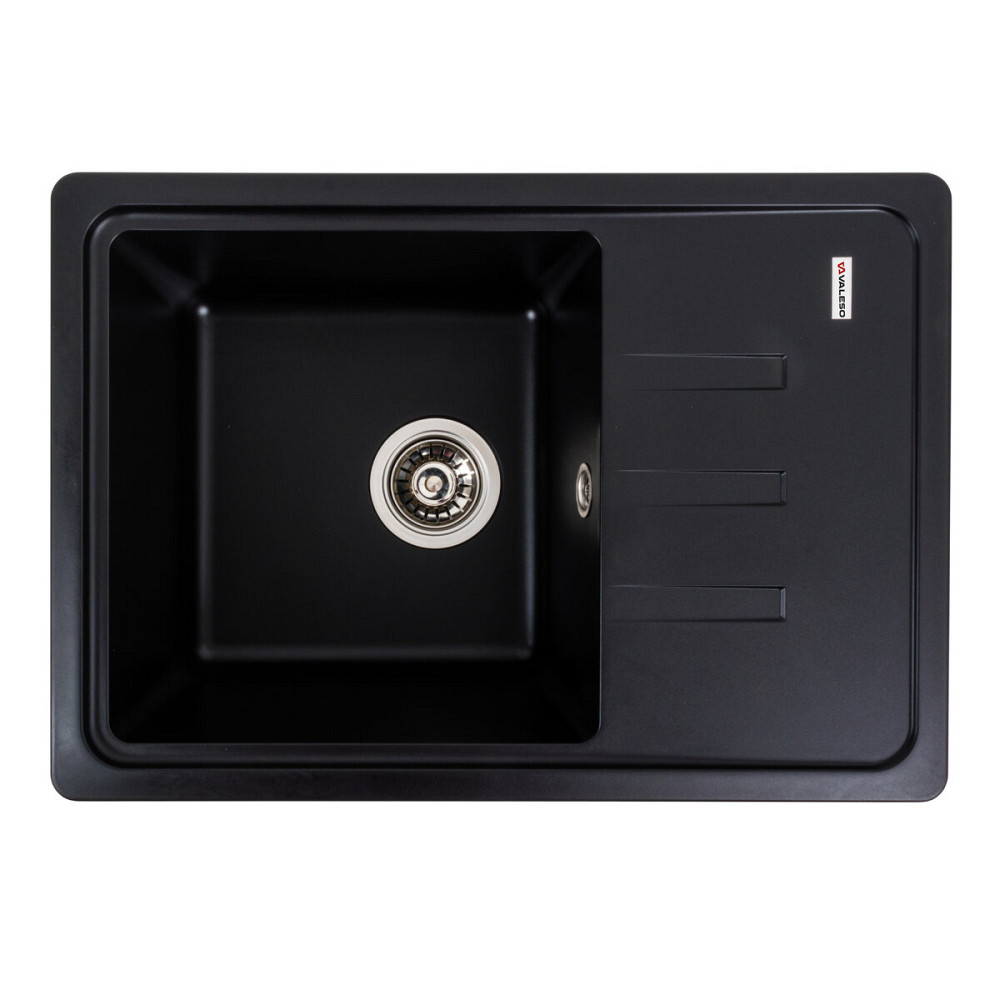 VALESO Гранітна мийка для кухні VALESO LIANA 6243 матова Чорна Коломия - фото 9
