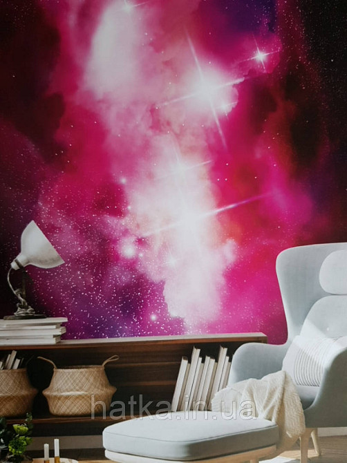 Шпалери вінілові на флізелін космос зірки планети космонавти Київ - фото 4