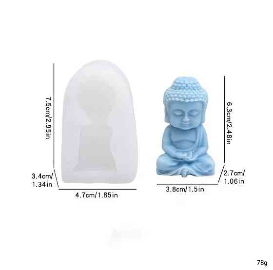 Силіконова форма Будда – молд для свічок, гіпсу та декору Київ