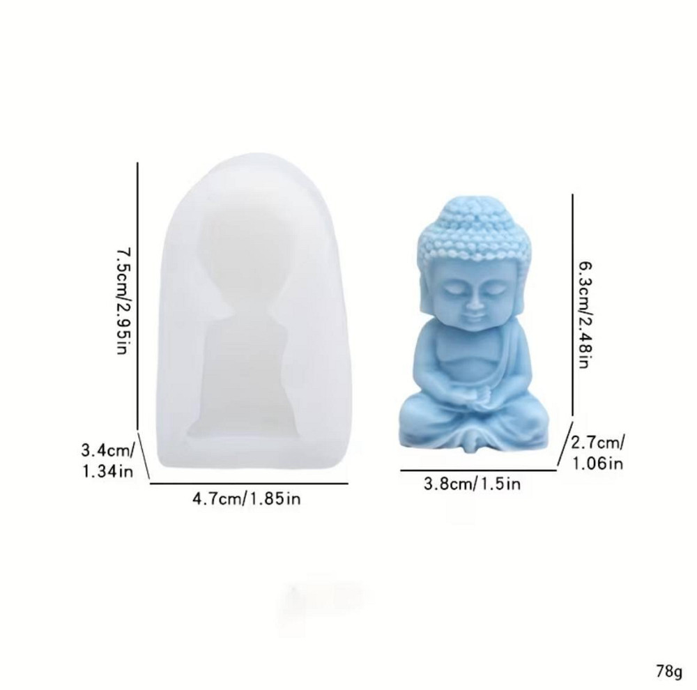 Силиконовая форма Будда – молд для свечей, гипса и декора Киев - изображение 4