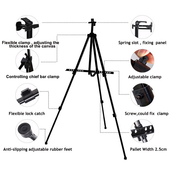 Портативний складаний мольберт-тренога з чохлом Київ - фото 17