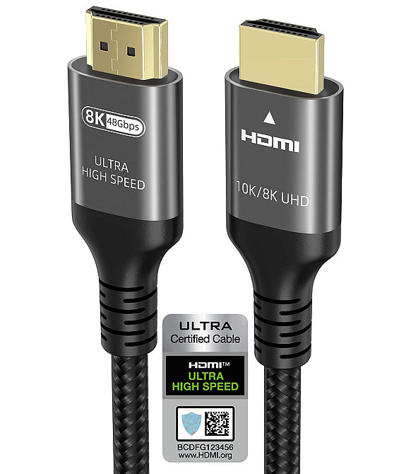 Кабель HDMI-HDMI 10K/8K/4K, 48 Гбіт/с, 7.5м Луцьк - фото 1
