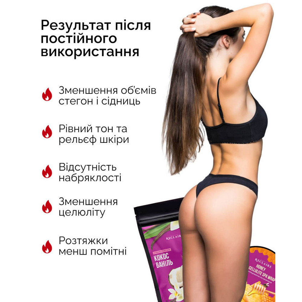 Двойной медовый антицеллюлитный набор для тела: Скраб+обертывание Reclaire cosmetics Киев - изображение 11