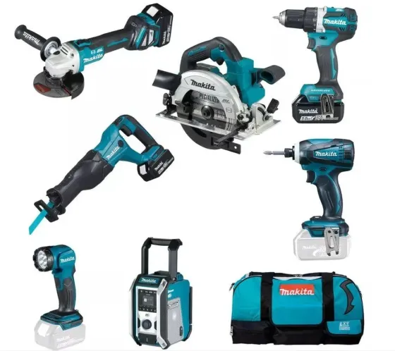 Makita DLX7018TX1 Aku zestaw narzędzi DDF484+DGA513+DHS661+DJR186+DML815+DMR115+DTD146 Київ