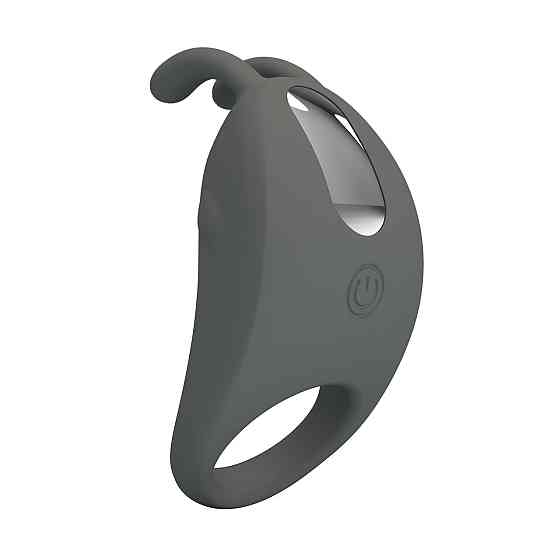 Эрекционное виброкольцо PRETTY LOVE Master Ring с усиками для клитора, серое, 7.5 х 4 см Sex Aura Киев
