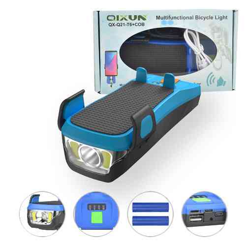 Велосипедний ліхтар QX-Q21-T6+COB + тримач для телефону + microUSB + TypeC + 4 режими Київ