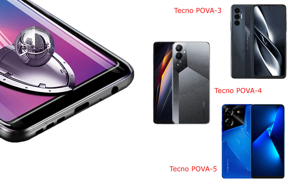 Защитное стекло DefenzoGlass для Tecno POVA-3, POVA-4, POVA-5 – двойная прочность Киев - изображение 2