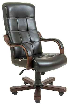 Офисное Кресло Руководителя Richman Virginia Titan Black Wood Lux М2 AnyFix Черный Днепр