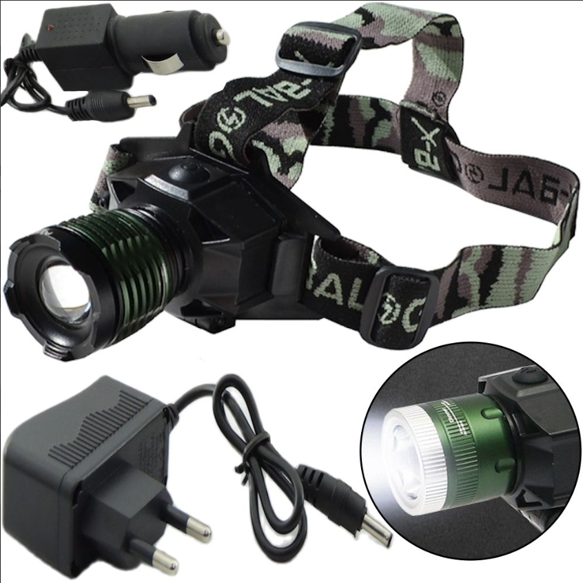 Ліхтарик налобний BAILONG BL-6908-2 з УФ 4 режими роботи, вбудований акумлятор, ZOOM 2588 Одеса - фото 8