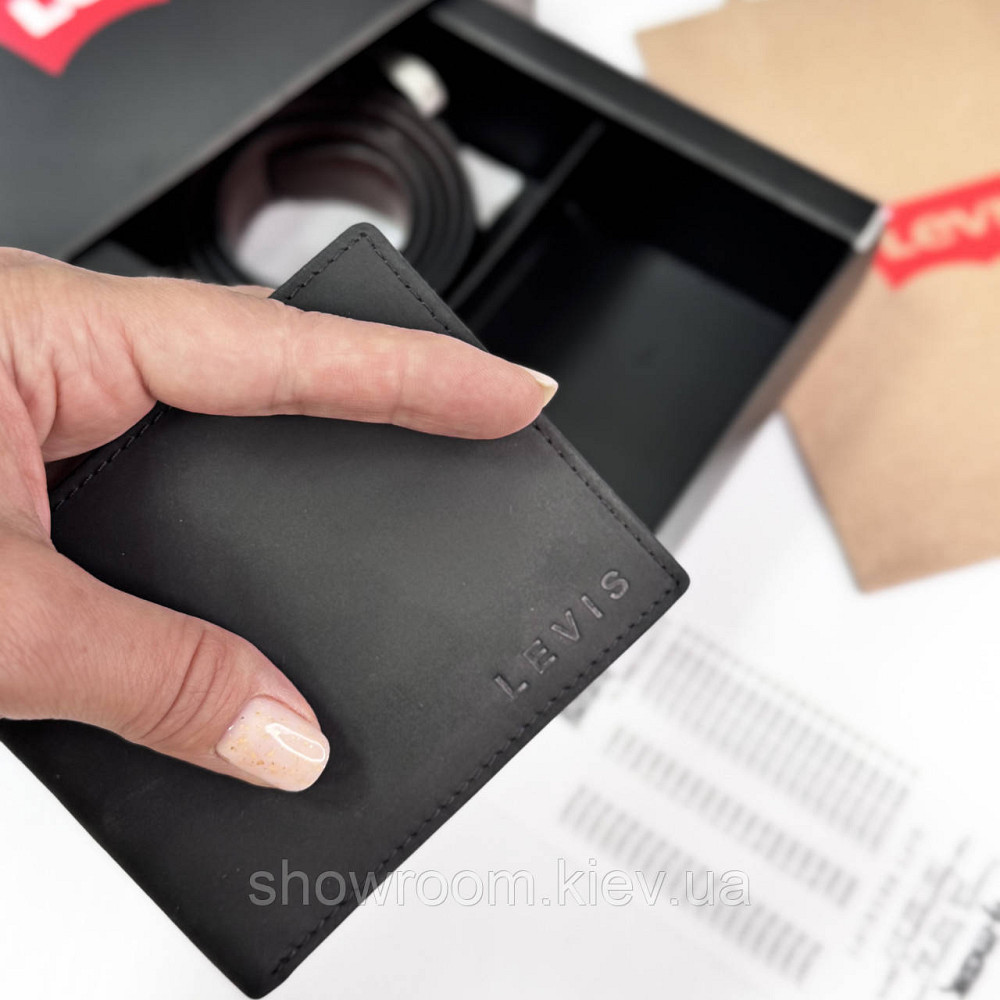 Мужской подарочный набор кошелек и ремень Levis (519) Киев - изображение 4