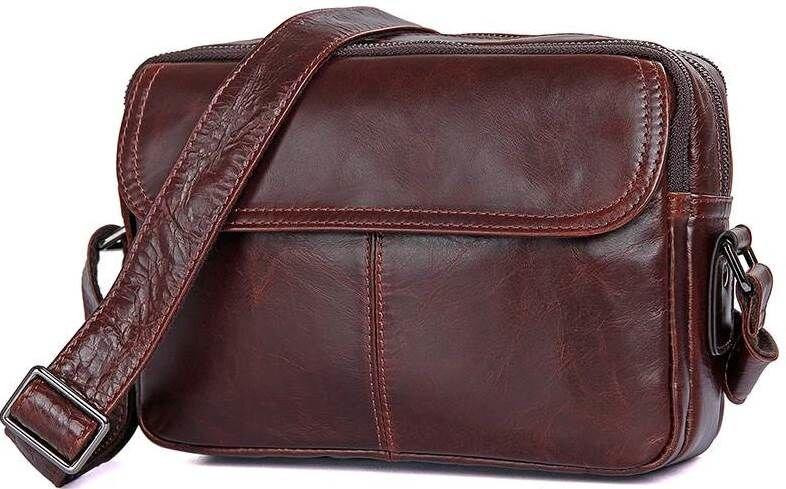 Сумка мужская Vintage 14558 из натуральной кожи Коричневая Киев - изображение 4