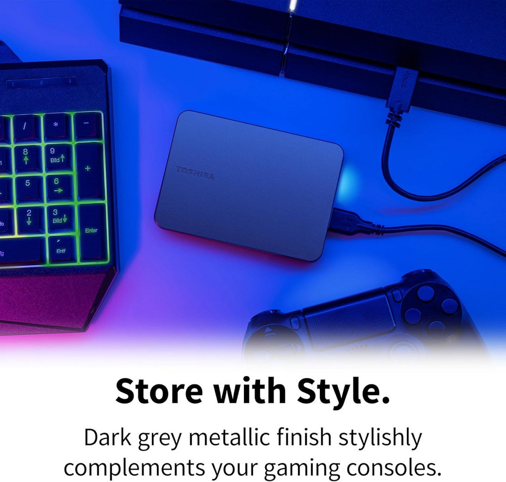 Зовнішній жорсткий диск 2.5" USB 4.0 TB Toshiba Canvio Gaming Dark Grey (HDTX240EK3CA) ( 14484 ) Харків - фото 6