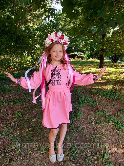 Ободок обруч з квітами "Сценічний рожевий" Кривий Ріг - фото 9