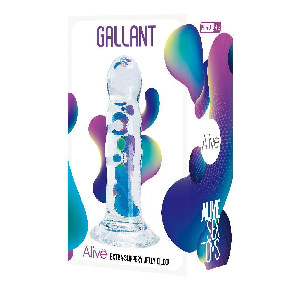 Прозорий фалоімітатор Alive Gallant Jelly Dildo Sex Aura Київ - фото 2