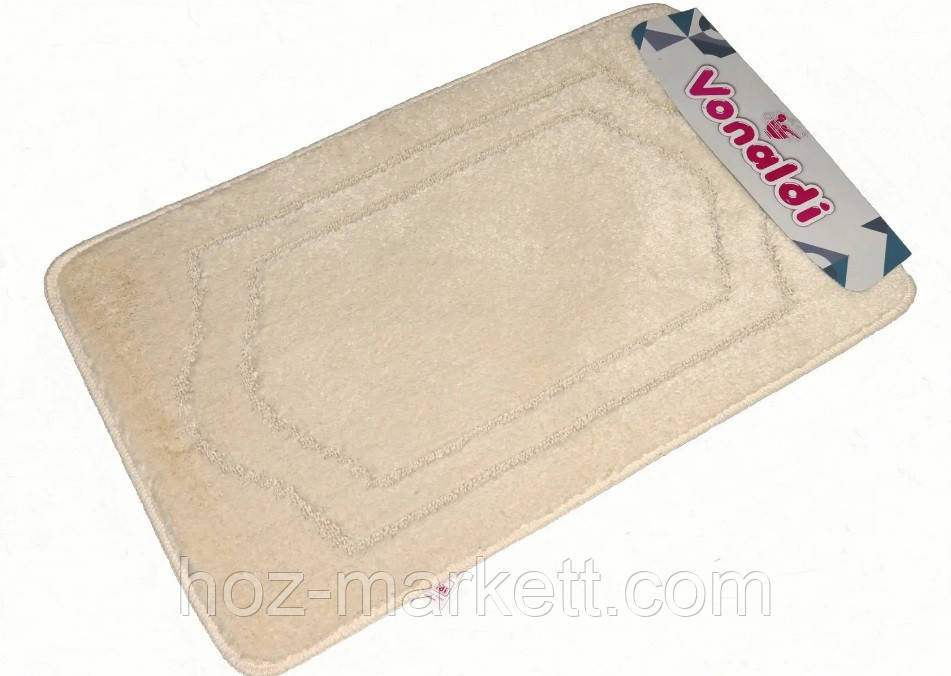 Килимки для ванної та туалету бежевий виробництва Туреччина 80 х 50 см Харків - фото 1