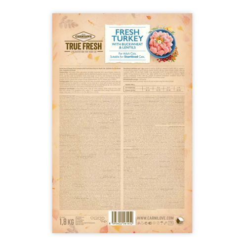 Корм сухий Carnilove True Fresh Cat Fresh Turkey для дорослих котів з індичкою 1,8 кг Київ - фото 3
