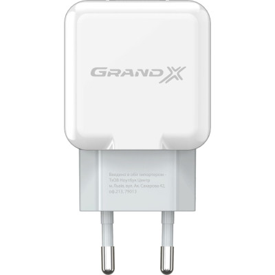 Зарядное устройство Grand-X 5V 2.1A White (CH-03W) Винница - изображение 2