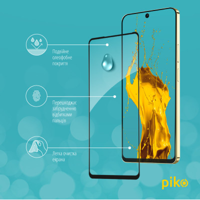 Стекло защитное Piko Full Glue Infinix Hot 40 Pro Black (1283126589270) Винница - изображение 4