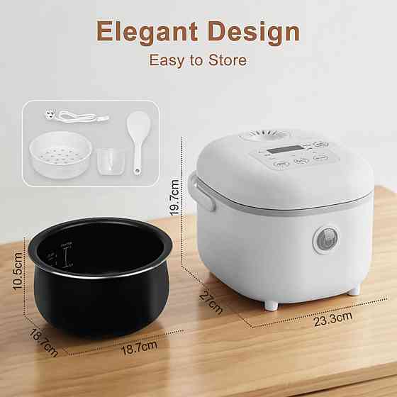 Рисоварка Bear 6 Multifunctional 4 Cups біла 0.87 л мультифункціональна з пароваркою 7 режимів NTC сенсор для 1-4 осіб Київ