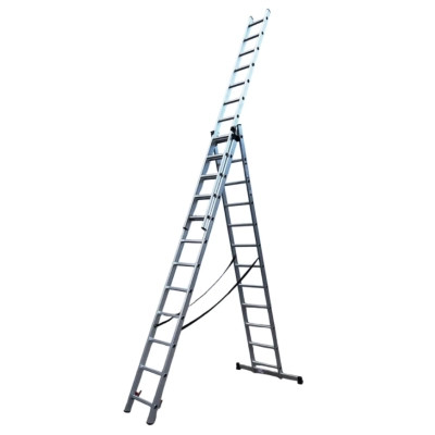 Драбина GTM 3-секції, розкладна, 3*12сх. 3,26-8,12м (KME312) Вінниця - фото 1