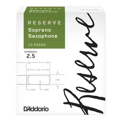 Тростина для саксофона D&apos;Addario Reserve - Soprano Sax #2.5 - 10 Pack (DIR1025) Вінниця