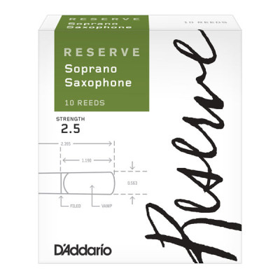 Тростина для саксофона D&apos;Addario Reserve - Soprano Sax #2.5 - 10 Pack (DIR1025) Вінниця - фото 1