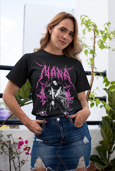 Футболка для хлопчика з аніме принтом Нана Осакі Блакк Стонес оверсайз (зріст від 165 до 180) Чорний AnimeJ0256m Дніпро - фото 3