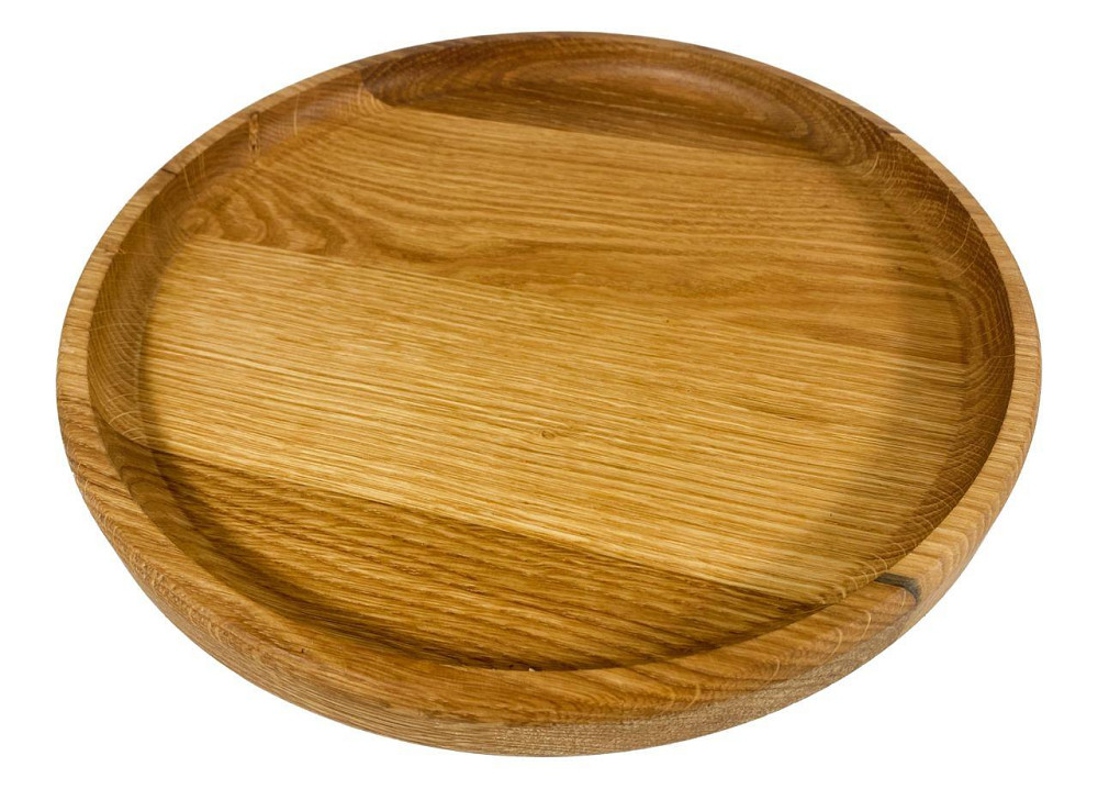 Круглый складной столик из дуба, поднос сервировочный деревянный с ножками 30×30см Каменец-Подольский - изображение 7