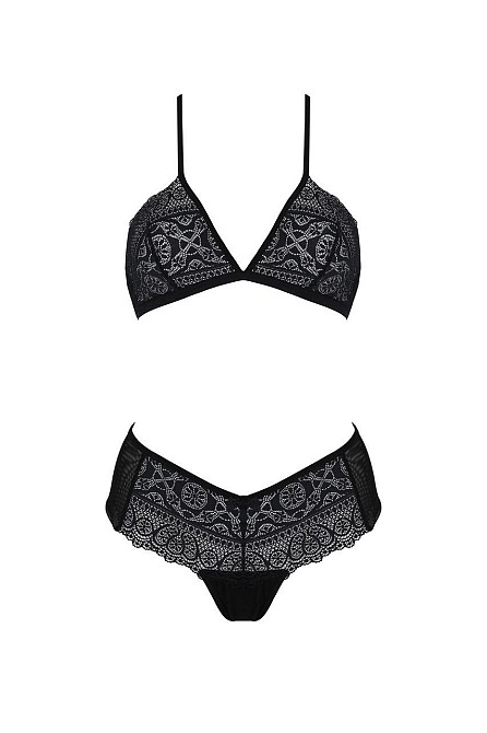 Комплект Passion KERRIA BIKINI black, XXL/XXXL, бралетт и трусики-бикини Sex Aura Киев - изображение 3