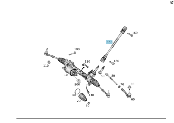 Mercedes-Benz  A1664600510 Рульовий карданчик ML/GLE W166 GLE Coupe C292 GL/GLS X166 Одесса