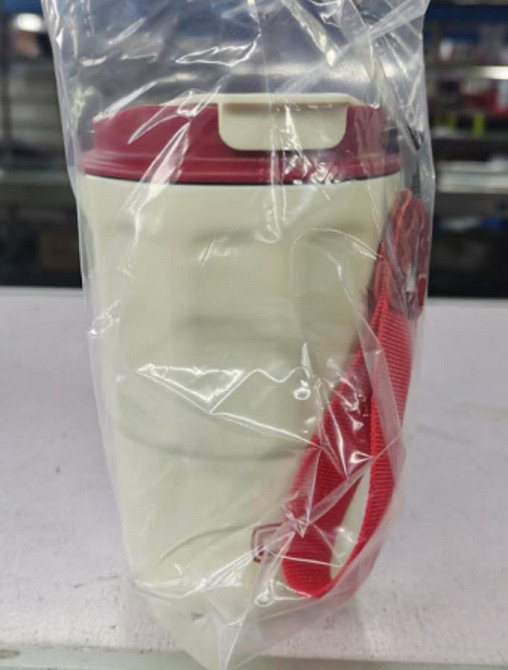 Термокружка з поїлкою White/Red (400мл) для кави та чаю Київ - фото 3
