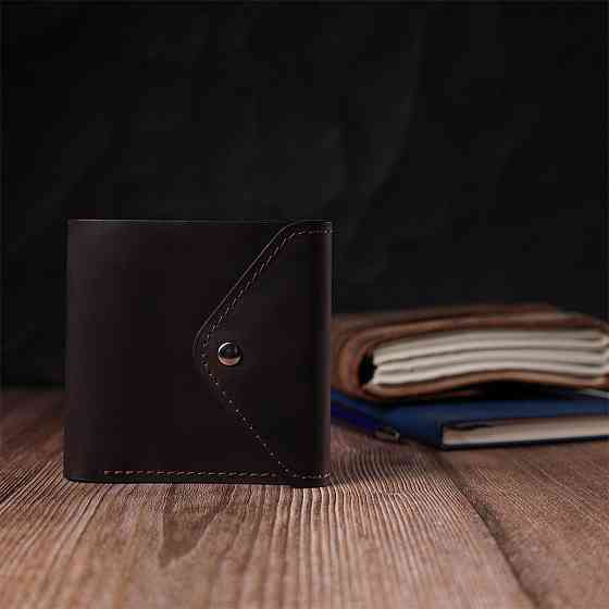 Кошелек для мужчин из матовой натуральной кожи GRANDE PELLE 16810 Коричневый Киев