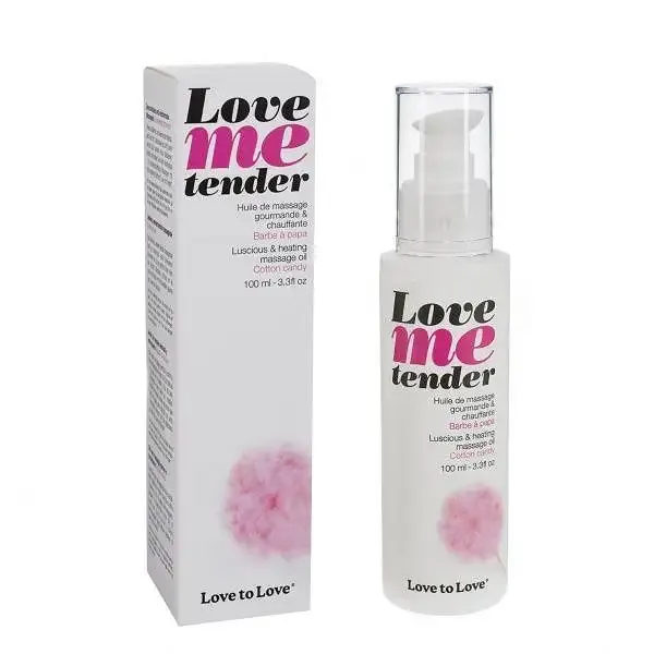 Масажна олія Love To Love - Love Me Tender, Cotton candy, 100 мл, аромат цукрова вата, без парабенів Львів - фото 1