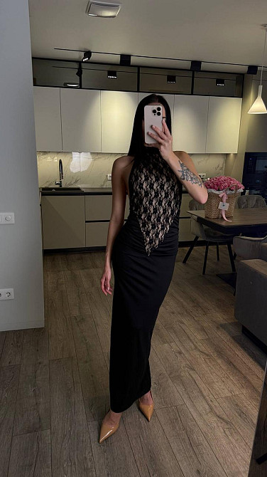 Жіноча романтична святкова з мереживним верхом і відкритою спинкою мікродайвінг Одеса - фото 3