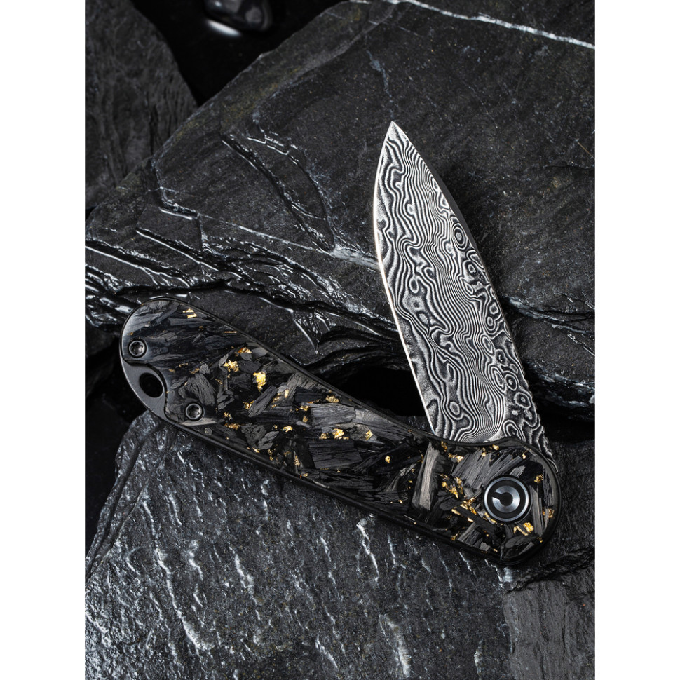 Ніж складаний кишеньковий Civivi Elementum, (7.5 см) Damascus / Carbon Fiber сірий Киев - изображение 11