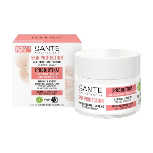 БІО-Крем Skin Protect для сухої та чутливої шкіри обличчя 24г-Захист та Зволоження з Інка Інчі та пробіотиками SANTE 50 мл Київ - фото 1